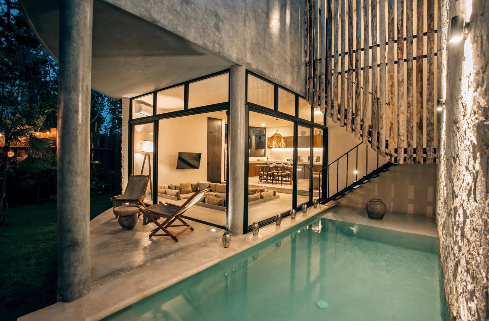 Jungle Boho Villa - Private Pool - Concierge 6B تولوم المظهر الخارجي الصورة