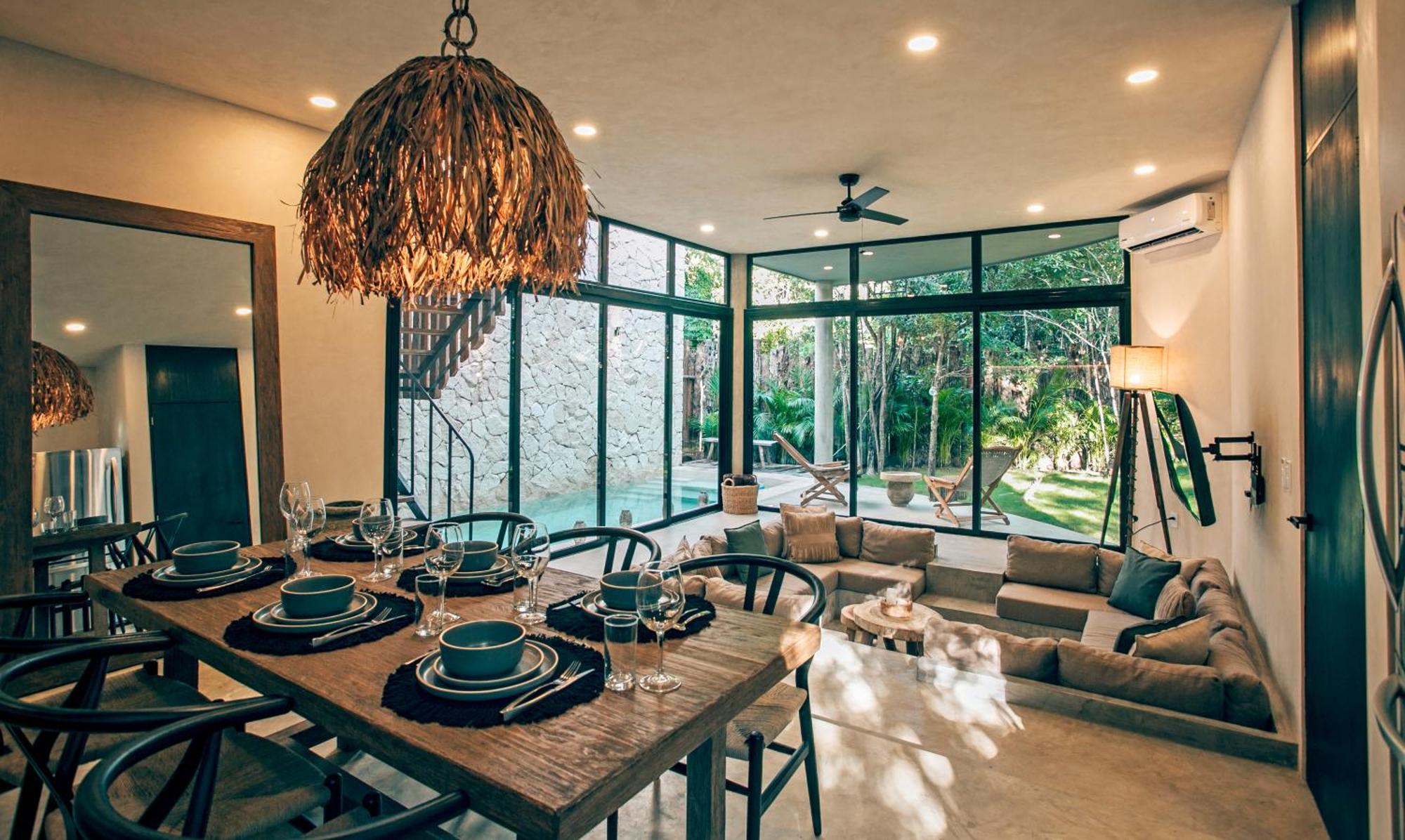 Jungle Boho Villa - Private Pool - Concierge 6B تولوم المظهر الخارجي الصورة